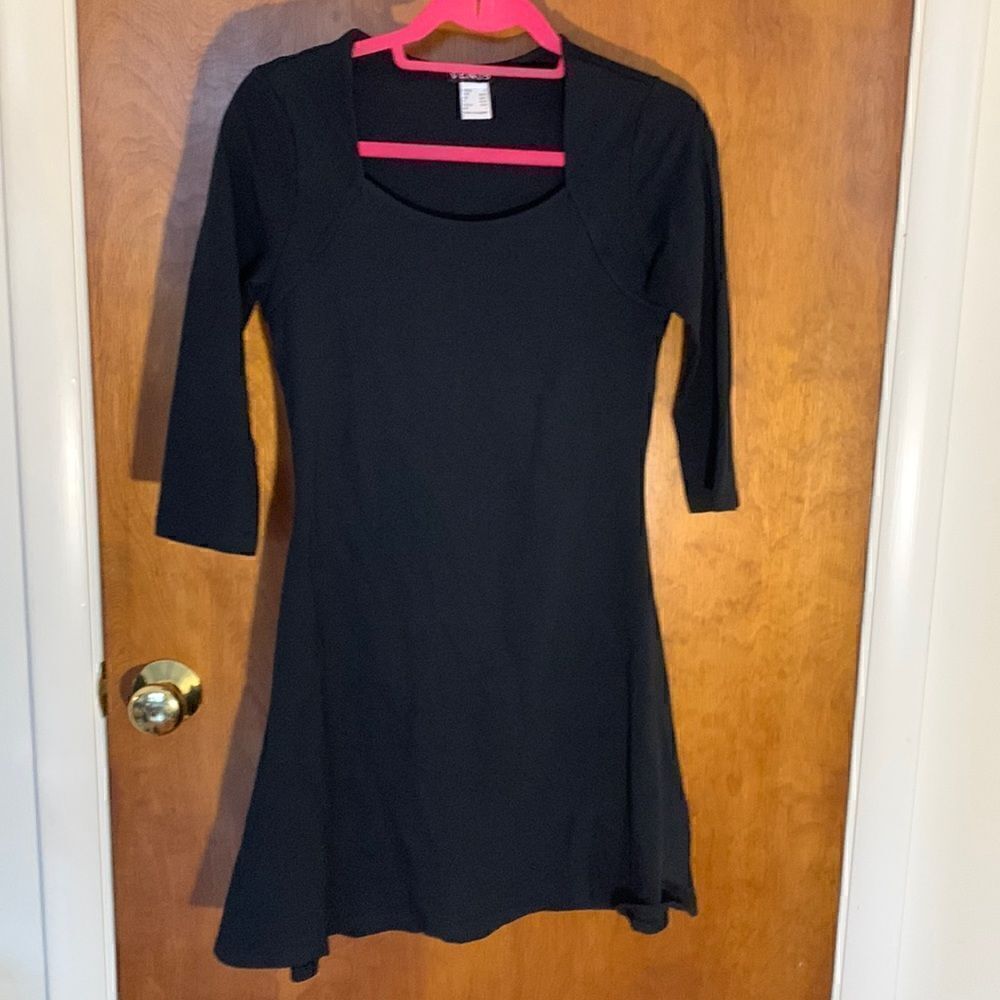 Venus EUC black spandex long sleeve dress Size small